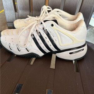 Adidas Barricade White and Black Sports Shoes
